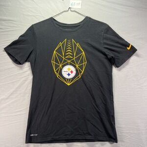 Pittsburgh Steelers Shirt Men Small Black Nike NFL Football Short Sleeve Dri Fit